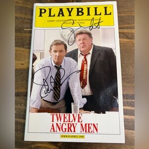 George Wendt Richard Thomas SIGNED Broadway Playbill “Twelve Angry Men”